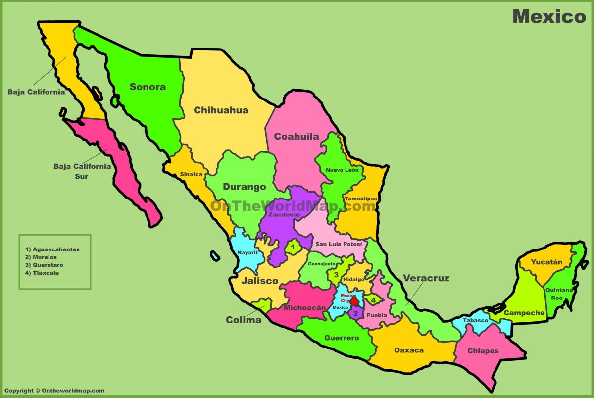 국가 지도 멕시코