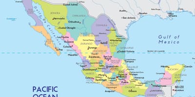 맵으로 멕시코의 도시국