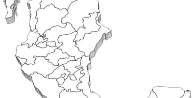 의 3d 지도 멕시코