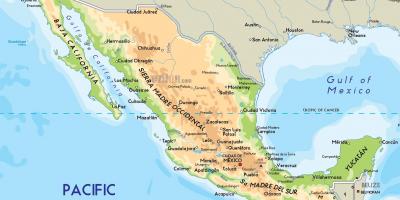 멕시코 물리적 지도