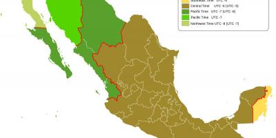 시간대 지도 멕시코