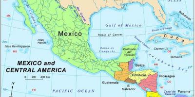 지도 멕시코 및 중앙 아메리카